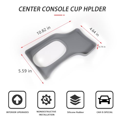 Center Console Cup Holder Compatible with Chevrolet Corvette C6 2005-2013 Center Console Multi-Functional Organizer Tray,Car Organizer Tray Drink Water Bottle Holder Accessories