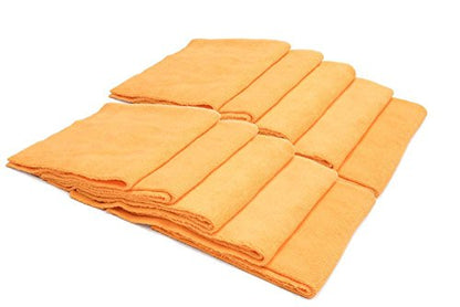 Autofiber [Mr. Everything] Premium Paintwork and Coating Leveling Towel (16"x16") 10 Pack (Orange) - color: Orange