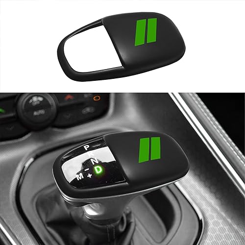 Gear Shift Knob Head Cover Trim for Dodge Charger Accessories 2015-2023 Challenger 2015-2023 2024 Durango 2016-2025 2026 ABS Interior Shell Insert Decoration Protector Gear Shifter Cover (Matte Green) - color: Matte Green