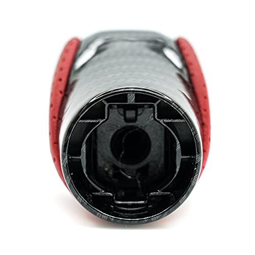 Gear Shift Knob Shifter for Lexus ES GS GX is NX RC RX 200t 300 350 3450h 450hL 350L (Circuit Red Leather/Carbon Fiber Pattern) - color: Circuit Red Leather / Carbon Fiber Pattern