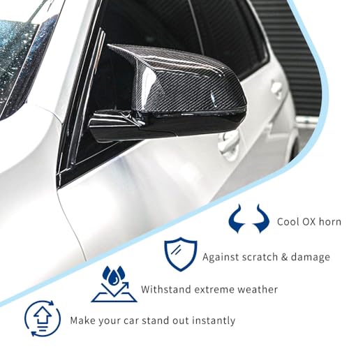 Real Carbon Fiber Side Mirror Cover Compatible with X3 G01 X4 G02 / Pre-lci X5 G05 X6 G06 X7 G07 (Real Carbon Fiber, G01 G02 G05) - color: Real Carbon Fiber, size: G01 G02 G05