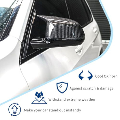 Real Carbon Fiber Side Mirror Cover Compatible with X3 G01 X4 G02 / Pre-lci X5 G05 X6 G06 X7 G07 (Real Carbon Fiber, G01 G02 G05) - color: Real Carbon Fiber, size: G01 G02 G05