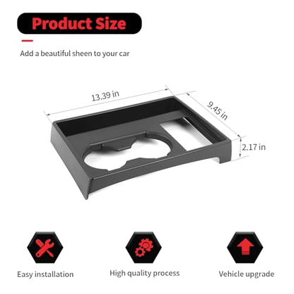 RT-TCZ Front Cup Holder Storage Box Tray Organizer Interior Accessories for Ford F250/F350/F450/F550 (2015-2020) - size: 2015-2020