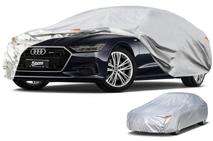 Kayme 6 Layers Car Cover Custom Fit for Audi A7 S7 RS7 (2010-2025) Waterproof All Weather for Automobiles, Outdoor Full Cover Rain Sun UV Protection.Silver - size: 2. Custom Fit Audi A7 S7 RS7