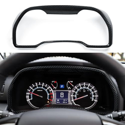 Car Speedometer Surround ABS Sticker Carbon Fiber Decal Cover Interior Trim Accessories for Toyota 4Runner SUV 2010-2025 Black - color: Speedometer Surround