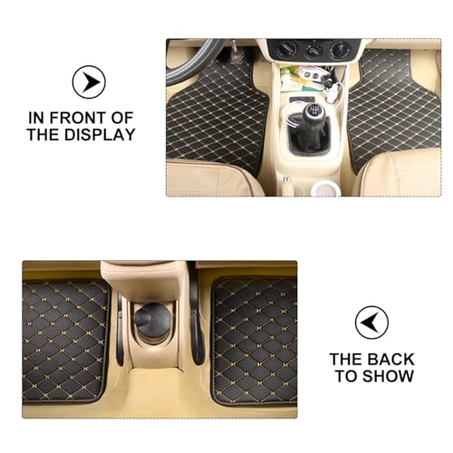 POPETPOP 4Pcs Wearable Car Floor Mats with Anti-Slip PVC Material Fit Foot Pads for Front and Rear Protection Auto Carpet for Cars and Suvs