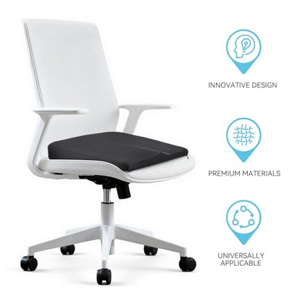 Car Seat Cushion for Driving, Office Chair Cushions with Removable Cover, Non-Slip Sciatica & Lower Back Tailbone Chair Pillow Pad, Memory Foam Seat Cushion for Car Seat Driver Truck Desk Wheelchair