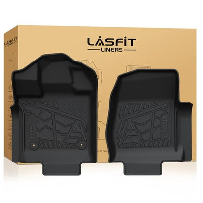 LASFIT Floor Mats for 2015-2026 Ford F-150 Regular Cab Bucket-Seat Carpet Floor, Ford F150 Standard Cab All Weather Portector TPE Waterproof Truck Liners-1st Row Black - style: 1) F-150 Regular Cab| 15-26 | 1st Row Bench Only