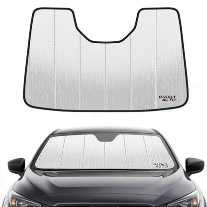 Windshield Sun Shade Compatible for 2024-2026 Subaru Crosstrek Impreza Silver Reflective Foldable Front Sun Visor Sunshade Protector with Storage Bag Keep Interior Cool