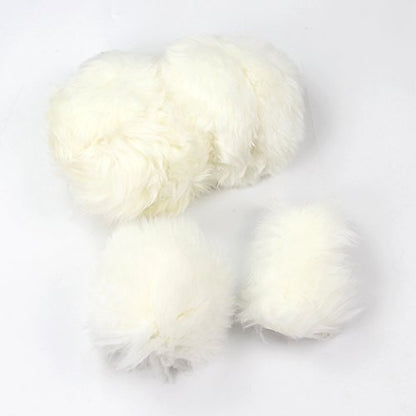 Yontree Fashion Fluffy Steering Wheel Covers for Women/Girls/Ladies Australia Pure Wool 15 Inch 1 Set 3 Pcs (White) - color: White, size: Long Wool