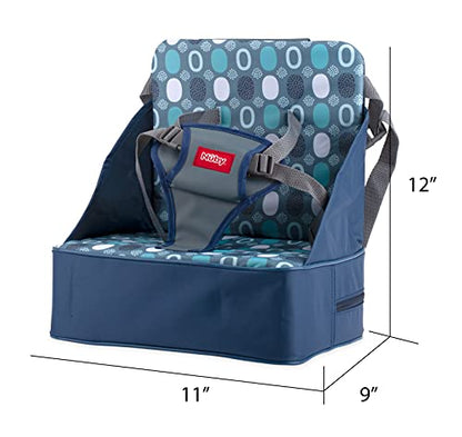 Nuby Easy Go Booster Seat for Kitchen Chair - Travel Booster Seat for Babies and Toddlers - Holds Up to 35 Pounds - 9+ Months - Blue - color: Blue