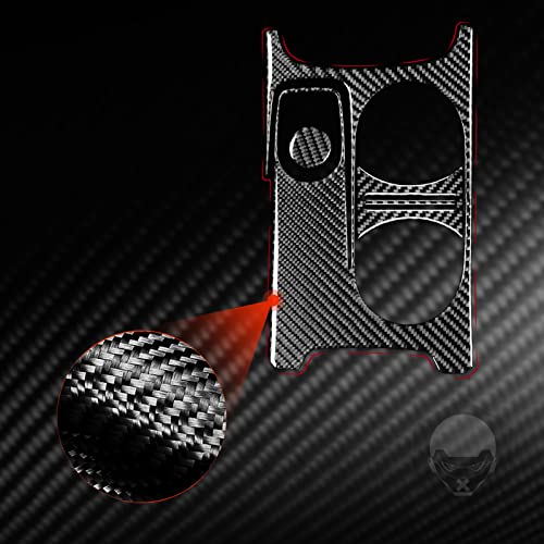 Real Carbon Fiber Center Control Armrests Multimedia Knob Cap Water Cup Holder Panel Sticker Accessories Compatible with Benz CLA C117 2014-2018 GLA X156 2015-2019 Black - B- Kit - color: Center Armrests Water Cup Holder Panel - B - Kit