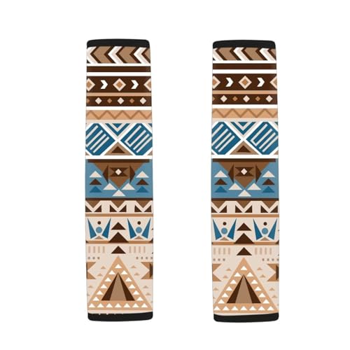 Fashion Aztec Auto Seat Belt Cover Soft Car Seatbelt Shoulder Strap Thickened Anti-Slip Shoulder Strap Protect for Most Vehicle, SUV, Truck, Car - color: Fashion Aztec