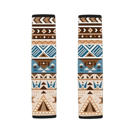 Fashion Aztec Auto Seat Belt Cover Soft Car Seatbelt Shoulder Strap Thickened Anti-Slip Shoulder Strap Protect for Most Vehicle, SUV, Truck, Car - color: Fashion Aztec