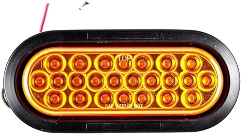 All Star Truck Parts 6" Oval LED Recessed Amber Strobe Light, 24 LED DOT/SAE Approved & Marked, Waterproof, Super Bright High Powered Strobe for Towing (2pc With Grommet)… - size: 2pc With Grommet