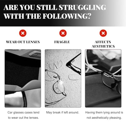 Wevdn 2 PCS Car Sun Visor Glasses Holder, Fashion Bling Car Eyeglasses Sunglasses Hanger for Women Girls, Glasses Holder Clip Hanger Mount with Ticket Card Clip, Car Accessories (Light Green) - color: Light Green