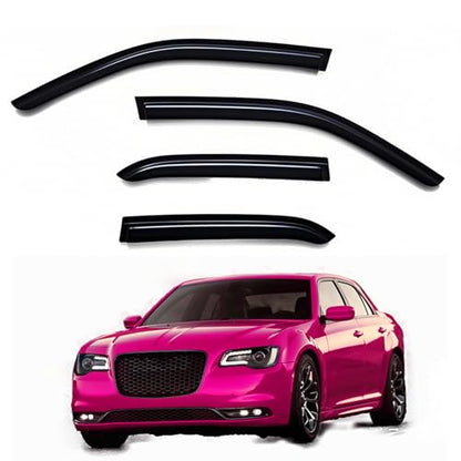 Window Visors Rain Guards fits 2011-2023 C-hrysler 300, Out-Channel Window Wind Deflectors Vent Shades Accessories, Dark Smoke 4 Pcs，2012 2013 2014 2015 2016 2017 2018 2019 2020 2021 2022 - size: 11-23 Chrysler 300