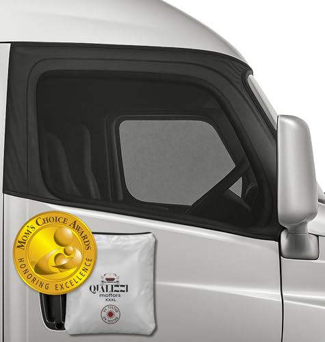 XXXL/Window Sun Shades for Trucks (9 Sizes) - Slip-On Breathable Mesh Socks for Side Windows, Full Coverage, Heat & Bug Protection, 2-Pack by Qualizzi - size: Xxxl