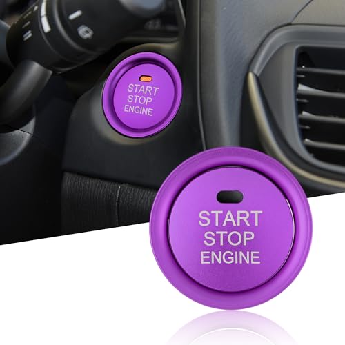 TOMALL Engine Start Stop Ring Trim Compatible with Nissan Altima 2013 2014 2015 2016 2017 2018 Car Interior Key Ignition Push Start Button Cover Aluminum Cap Decoration Accessories (Purple) - color: Purple