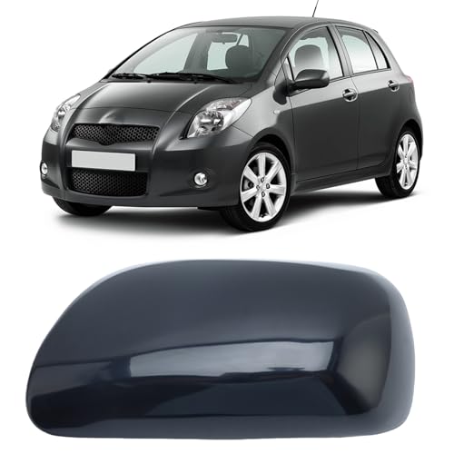 Left Primed Black Front Door Wing Side Rearview Mirror Cover Cap Casing Housing For Toyota Yaris 2006 2007 2008 2009 2010 2011 Driver Side - size: Left Driver Side