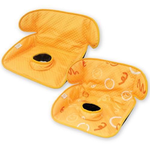 Piddle Pad 2-Pack, Potty Training Car Seat Protector, Toddler Car Seat Cover & Stroller Protector, Machine Washable Waterproof Car Seat, Anti-Slip, Universal Fit (Orange) - color: Orange