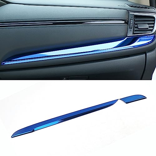 Car Accessories Fit for Honda CR-V CRV 2017-2022 Center Consoles Dash Board Panel Cover Trim Sticker Interior Decoration Mouldings (Blue) Stainless Steel 2 PCS - color: Blue, size: Stainless steel