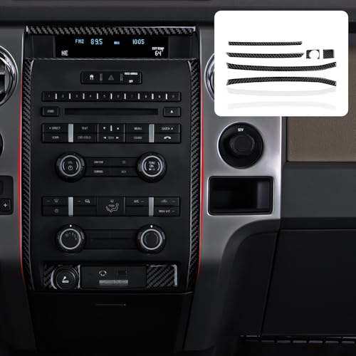 Car Center Console Navigation Bezel Trim Carbon Fiber Decal Sticker Interior Cover for Ford F150 2009 2010 2011 2012 2013 2014 Accessories - color: Navigation Bezel Trim