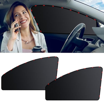 ZATOOTO Car Window Shades for Driver Side Car Privacy Shades for Front Window Full Blackout Car Window Cover Magnetic Sun Shade for Car Window Universal Great for Travel Camp Privacy - size: Blackout (Front)-2pcs