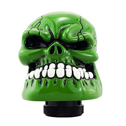 Green Skull Manual Automatic Gear Shift Knobs - color: Green