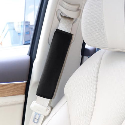 yuntop 2 PCS Car Seat Belt Pads Cover Soft Seat Belt Shoulder Pad Safety Belt Strap Shoulder Pad Comfortable Driving Compatible with Most Cars Helps Protect You Neck and Shoulder (Black) - color: Black