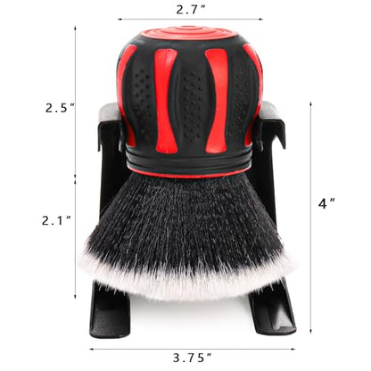 Yesland Car Detailing Brush, Ultra Soft Auto Interior Dusting Brush, Handle XL Synthetic Brush with Storage Rack, for Dashboard Air Conditioner Vents Leather, Vehicles Scratch Free