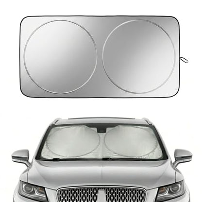Windshield Sun Shade for Cadillac SRX 2010-2025 & Lincoln MKC 2015-2019 / MKX 2007-2018, Front Windshield Sunshade with Full Coverage Reflective Polyester Material Blocks Heat & Sunlight - size: for Lincoln MKC 2015 - 2019, MKX 2007-2018