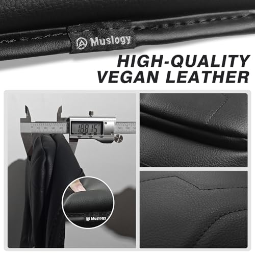 Muslogy Center Console Armrest Cover Fit for Chevy Silverado & GMC Sierra 2019-2026 Accessories, Comfort Armrest Pad Console Lid Cushion Vegan Leather 1-Inch Extra Thick(Split Bench Seat Console ONLY) - size: 1) 19-25 |Silverado & Sierra| Jump Seat, +Thic