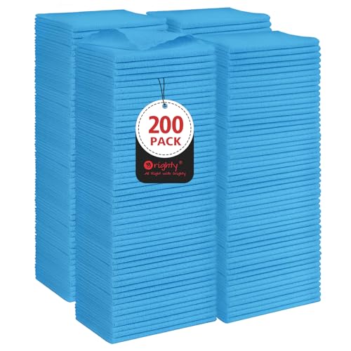 Orighty Cleaning Cloths Bulk, 200 Pack Shop Rags Reusable, Multi-Purpose Shop Towels for Cars, Microfiber Cleaning Rags for Automotive, Mechanic, Kitchen, Lint Free Towels 11.5’’ x 11.5’’, Blue - color: Blue, size: 200 Pack
