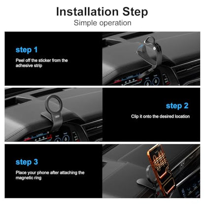 Magnetic Phone Holder for Car,Strong Non-Slip Car Phone Mount, Hands-Free Navigation for Car,Phone Holder for Car/Desk, Compatible with iPhone/Samsung and All Smartphones