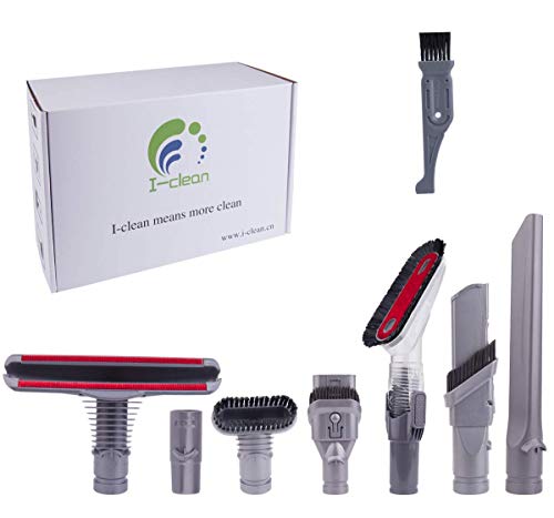 I clean Replacement Dyson V6 Attachments, Compatibel with Dyson V6 DC35 DC44 DC59 DC62 DC08, 7 Packs Fit Dyson Handheld Vacuum Parts with A Free Cleaning