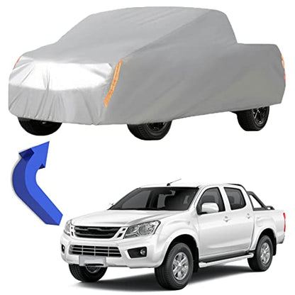 Full Coverage Car Cover All Weather Outdoor & Indoor Silver Pickup Truck Universal up to 210 L x 70 W x 65 H - size: 210 L x 70 W x 65 H