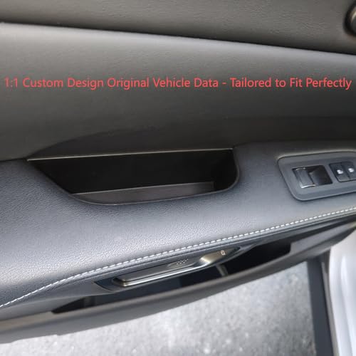 Car Door Handle Pocket Organizer Inserts for Lexus RX 2023 2024 2025 Accessories Car Pocket Organizer Front Rear Door Grab Inner Tray Box (4PCS Black TPE Storage Box-4 Door) (Black)