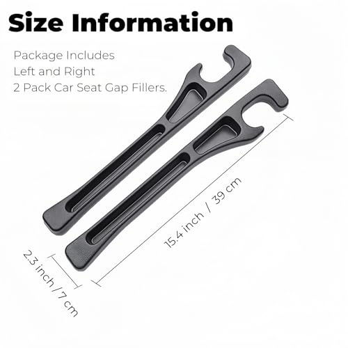 EnzeroTools Car Seat Gap Filler, 2-Pack No-Drop Seat Side Gap Seam Filler Organizer with Phone Holder, Universal Fit Fill The Gap Between Seat & Console, Perfect for Car, SUV, Truck - color: Black