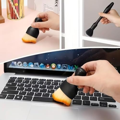 8PCS Car Detailing Brush Set, Car Detailing Brush, Soft Car Cleaning Brush, Suitable for Cleaning Car Interiors, Including Air Vents, Center Console, Seat Gaps, and More - color: 8pc Black White Brown Upgraded