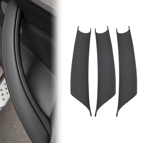 3PCS Interior Door Pull Handle Cover Trim for BMW X5 E70 (2008–2013) X6 E71 (2008–2014),Non-Sticky,No-Dismantle Install Left & Right, Black - color: Blcak, size: E70/E71 (2007–2014)