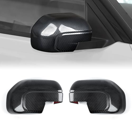 Car Carbon Fiber Rearview Mirror Cover Sticker Decal Trim Cover Interior Decoration for Ford Bronco Sport 2021 2022 2023 2024 2025 Accessories - color: Rearview Mirror Cover