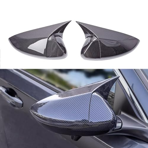 2PCS Rearview Mirror Cover Fit for Honda Accord 10th 11th 2018 2019 2020 2021 2022 2023 2024 2025 Anti-scratch Car Mirror Frame Replacement Trim Sport Accessories - Angular Carbon Fiber Black - color: Carbon fiber, size: 2018-2025 for Accord with horns