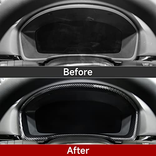 Car Dashboard Cover Trim Frame Decals for 2022 2023 2024 2025 Honda Civic 11th Gen Accessories ABS Carbon Fiber Interior Stickers - color: Dashboard Cover
