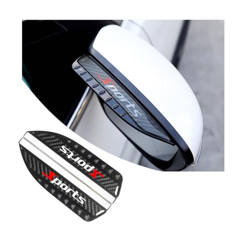 Mandark 2PCS Car Side Mirror Rain Visor Eyebrow, Carbon Fiber Vehicle Rear View Mirror Rain Guard, Rainproof Waterproof Auto Rearview Mirror Cover Accessories, Universal for SUV, Truck, RV（Sports） - color: Sports
