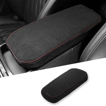 Armrest Box Cover Center Console Pad Waterproof Memory Foam Armrest Cushion Covers Compatible with KIA Stinger 2018-2023-Black