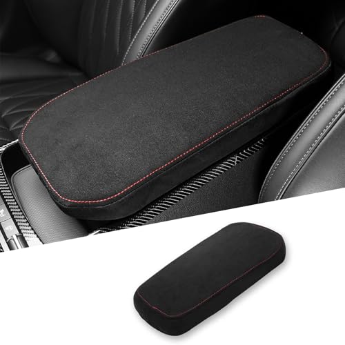 Armrest Box Cover Center Console Pad Waterproof Memory Foam Armrest Cushion Covers Compatible with KIA Stinger 2018-2023-Black