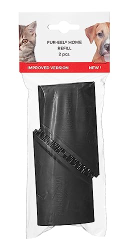 FUR-EEL PRO Professional Vacuum Cleaner Attachment for Cleaning Cars, Upholstery & Carpets Vacuum Cleaner Brush for Effective Removal of Pet Hair, Sand, Dust & Lint (Pack of 2) - color: Refill x 2