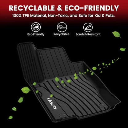 LASFIT Floor Mats for Mercedes Benz GLE 2019 2018 2017 2016 350/400 / 43 AMG / 450 AMG / 550e / 63 AMG / 63 AMG S, Custom Fit All Weather TPE Car Liners for GLE Floor Liners, 1st & 2nd Row,Black - size: 1) For Benz GLE | 2016-2019 | 1st & 2nd Row