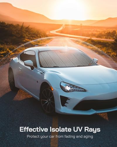 Pigenius Windshield Sunshade for Kia Soul 2014-2019 (Gen 2 / Chassis PS) Wagon, Reversible Silver/Black - size: for Kia Soul Wagon 2014-2019